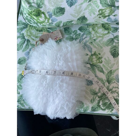 Badgley Mischka Jewel Handle Jazzy Tulle Evening Bag-NWT-White- - Picture 11 of 11